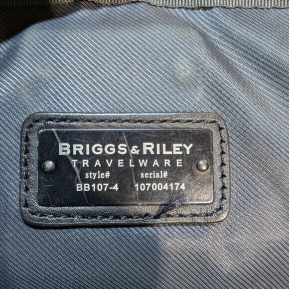 BRIGGS & RILEY 07-BB107 VERTICAL BLACK NYLON LAPTOP BRIEFCASE BAG Travel - Picture 14 of 16